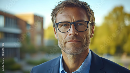 Portrait of a Man Wearing G...