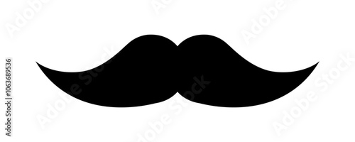 Mustache hipster icon, Handlebars Mustache, Whisker Elegant, Silhouette Mustache shape, Classic Gentleman's Mustache