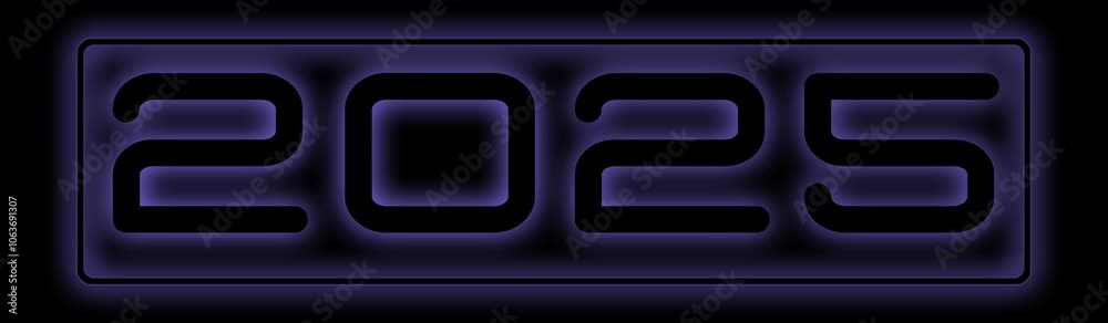 2025 year neon sign new year change 2024