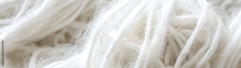 Close-up of White Cotton Fibers, Soft and Delicate Texture Close-up of White Cotton Fibers, Soft and Delicate Texture