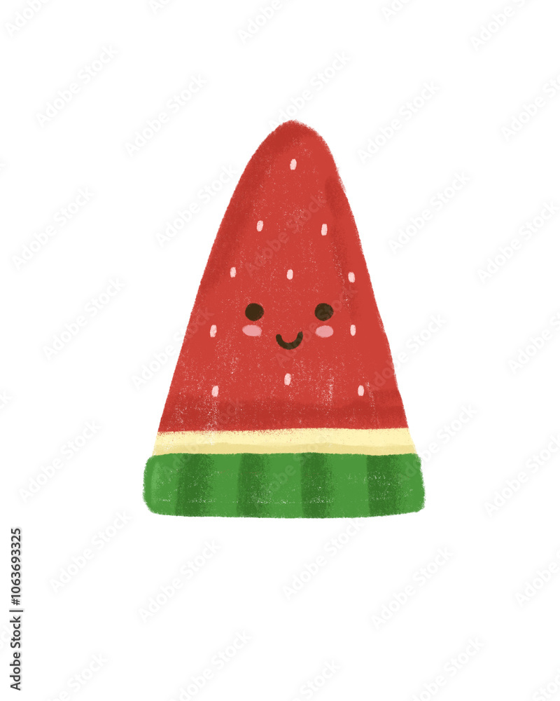 Cute watermelon pencil illustration Cute watermelon pencil illustration
