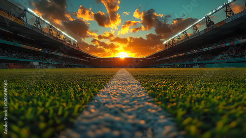 Stadium Sunset Illustration