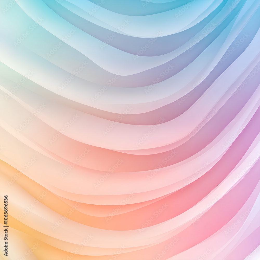 Fototapeta premium Colorful Rainbow Gradient Background with Circular Waves in Retro 70s Style, Radiating Energy and Positivity
