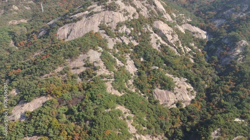 mountain view of huge rocks