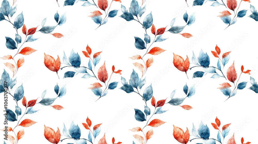 Fototapeta premium Watercolor heart shaped frame adorned with delicate leaves perfect for Valentine s Day greeting cards