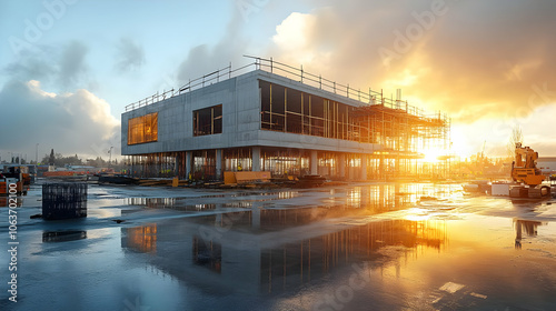 Construction Site at Sunset...