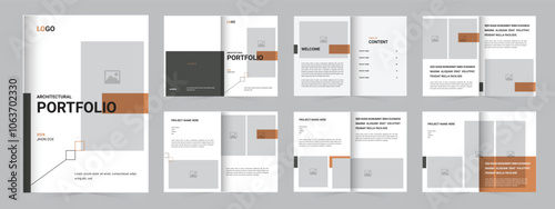 Architectural portfolio design template, Architecture Portfolio Layout template, Architecture Portfolio