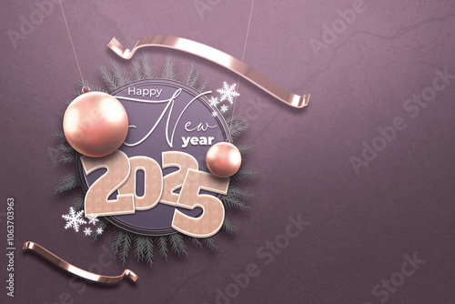 Happy New Year celebration banner and background design