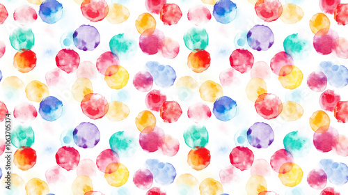 Vibrant abstract tie dye pattern featuring colorful round spots on a crisp white backdrop ideal for textile design and creative projects