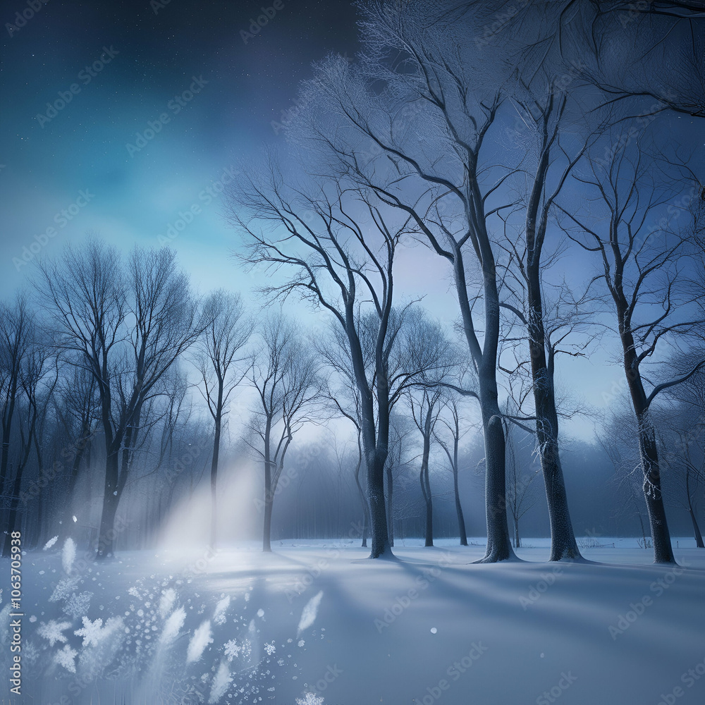 trees in the snow illustration trees in the snow illustration