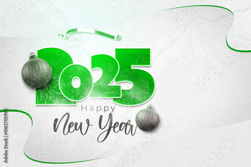 Happy New Year celebration banner and background design