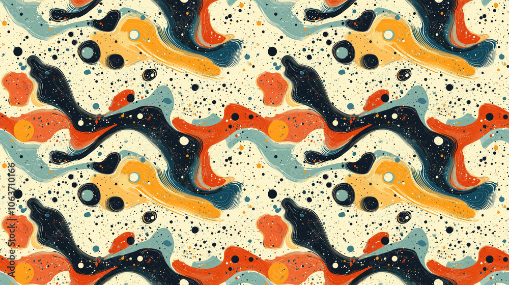 Seamless abstract texture pattern featuring unique designs and colors perfect for textile and graphic projects