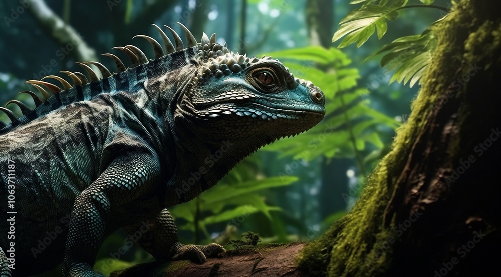 Fototapeta premium wild animal close-up, wild animal in wild nature, close-up of wild beautiful animal in the nature