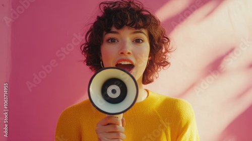 The Woman with Megaphone photo