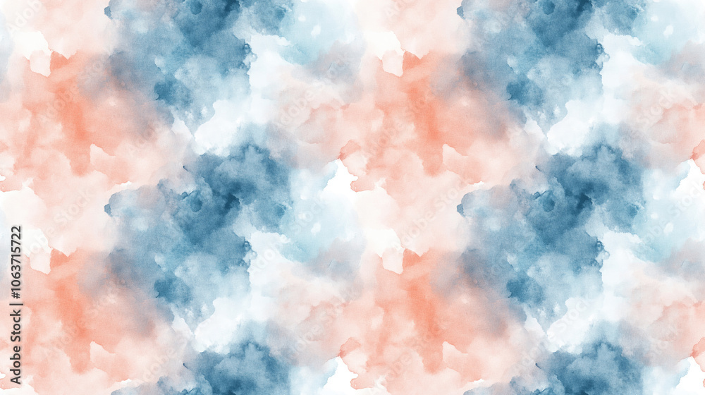 Fototapeta premium Seamless texture pattern featuring soft pastel watercolor hues ideal for fabric design and backgrounds