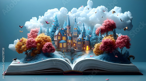 Fantasy Castle Emerging Fro...