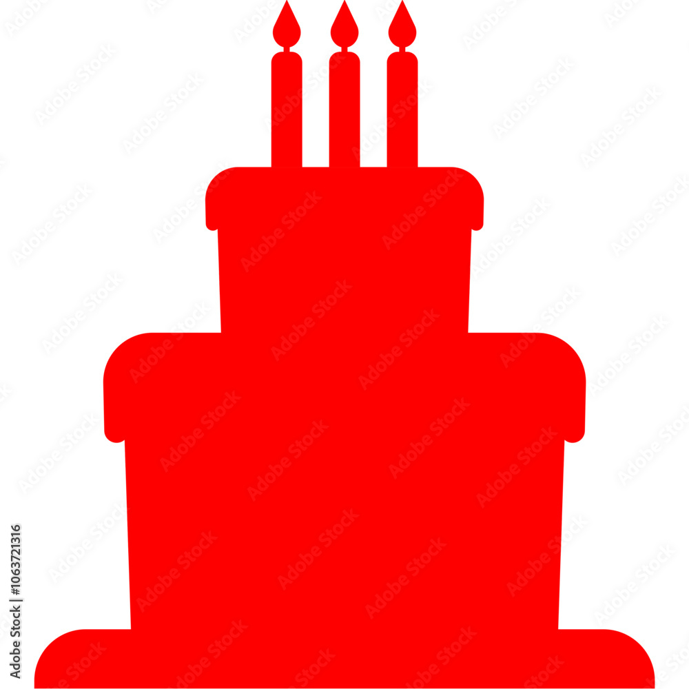happy birthday single vector icon