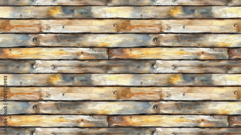 Rustic wood plank sign seamless pattern in hand drawn watercolor style ideal for wedding invitations Rustic wood plank sign seamless pattern in hand drawn watercolor style ideal for wedding invitations