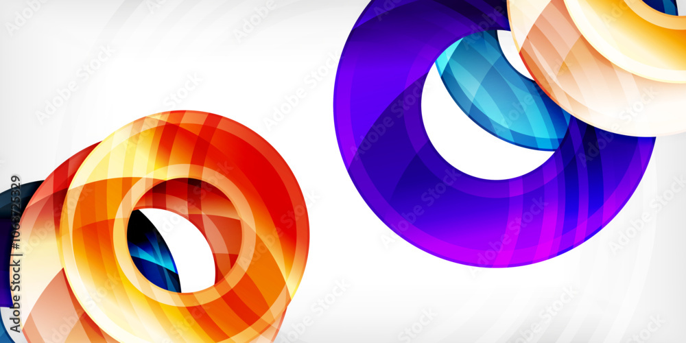 Bright colorful circles with light effects. Abstract background Bright colorful circles with light effects. Abstract background