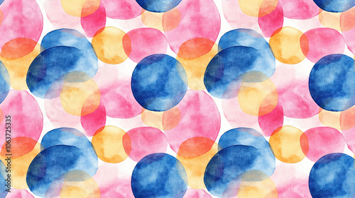 Seamless abstract watercolor pattern featuring vibrant colors perfect for textile design or digital backgrounds