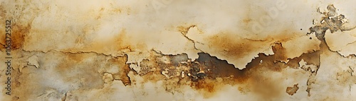 Abstract Texture of Cracked and Faded Beige Wall with Brown Undertones
