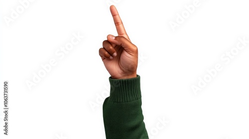 Index Finger Pointing Up photo