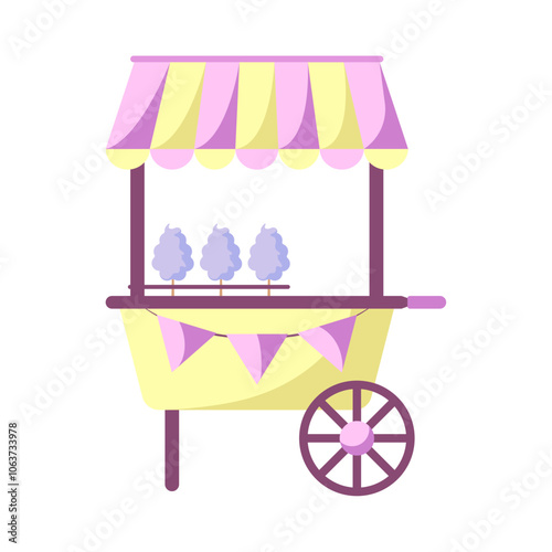 cotton candy selling cart