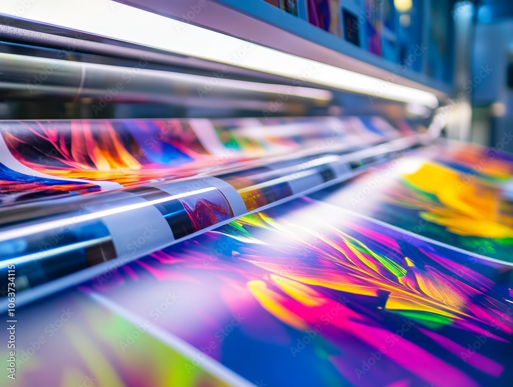 Large Format Printing Machine Producing Vibrant Marketing Materials Large Format Printing Machine Producing Vibrant Marketing Materials