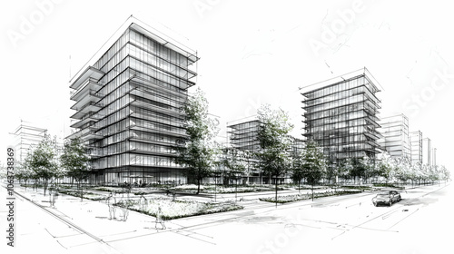 Modern Skyscrapers Cityscap...