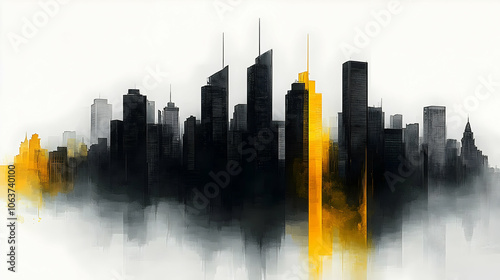 Cityscape Illustration with...