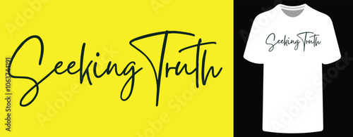 Premium men’s T-shirt featuring 'Seeking Truth' an eye-catching illustration design that perfectly combines class and style.