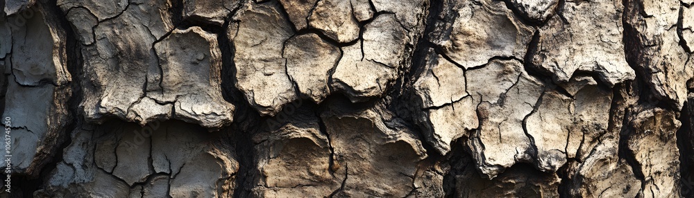 Close-up Texture of Cracked Tree Bark with Deep Grooves Close-up Texture of Cracked Tree Bark with Deep Grooves