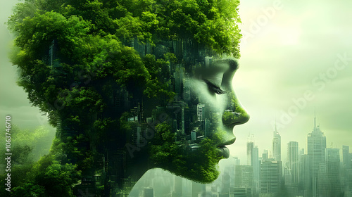 Green Cityscape: Abstract I...