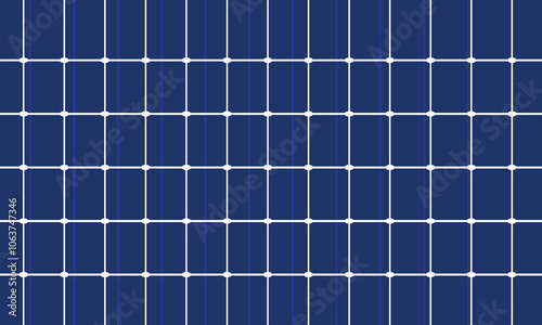 Solar panel grid seamless pattern. Sun electric battery texture. Solar cell pattern. Sun energy battery panel seamless blue  background. Eco electricity.  Vector illustration . EPS 10 