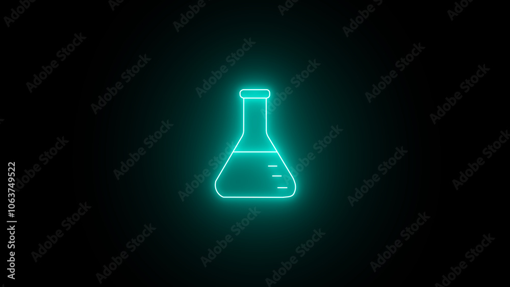 Neon test tube icon. glowing neon laboratory chemical beaker with toxic liquid icon. test tube glowing icon. Medical Icons. Neon test tube icon. glowing neon laboratory chemical beaker with toxic liquid icon. test tube glowing icon. Medical Icons.