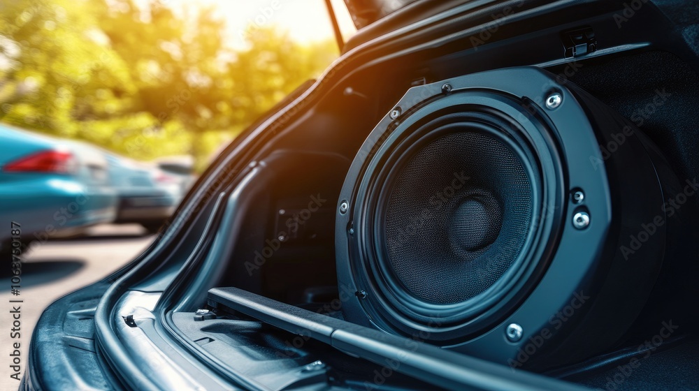 Car Audio System with Subwoofer in Trunk Car Audio System with Subwoofer in Trunk