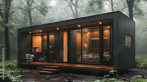 Modern Cabin Illustration i...