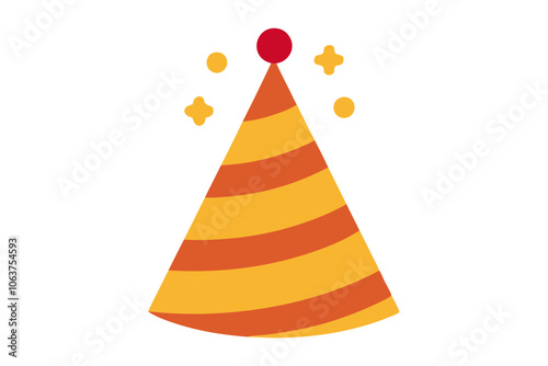 New Year Party Hat | isolated vector illustration on white background