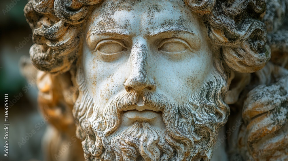Close-up of a weathered stone statue. Close-up of a weathered stone statue.