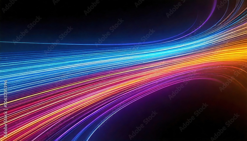 A colorful line of light that is bright and vibrant A colorful line of light that is bright and vibrant