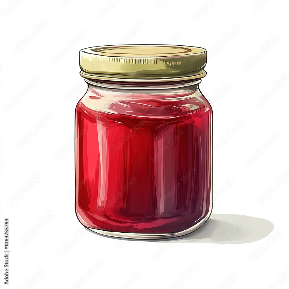 Artistic jar of raspberry preserves with rustic rope tie. Artistic jar of raspberry preserves with rustic rope tie.