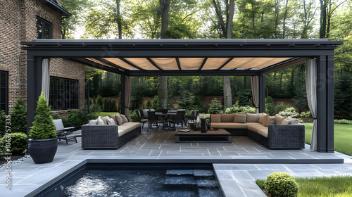 Outdoor Patio with Pool and...