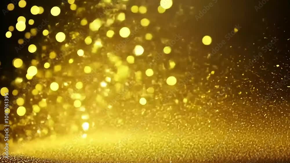 Abstract gold bokeh and glitter background.