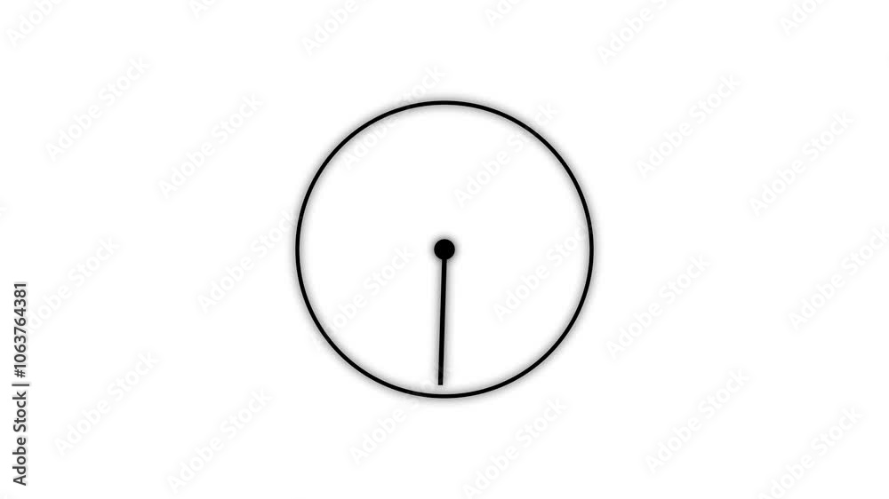Glowing smart clock icon animation on black background .analog clock icon with moving arrows in seamless 24 hour loop . Glowing smart clock icon animation on black background .analog clock icon with moving arrows in seamless 24 hour loop .
