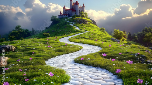 Stone Path Leading to a Cas...