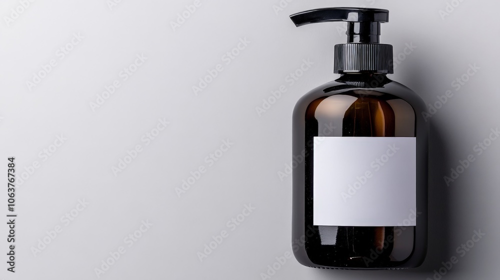 Amber Glass Pump Bottle Mockup Amber Glass Pump Bottle Mockup