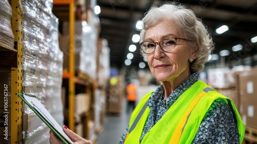 The Elderly Woman in Warehouse