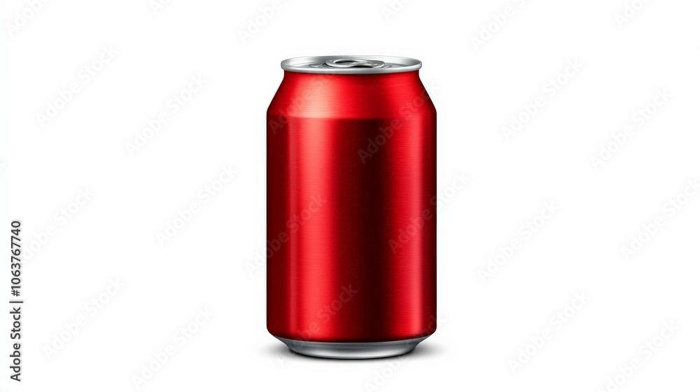Red Aluminum Can Mockup 