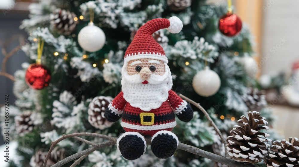 Crochet Santa Claus Ornament Christmas Tree Decoration Crochet Santa Claus Ornament Christmas Tree Decoration