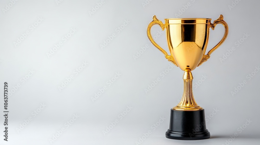 Golden Trophy on a Black Base Golden Trophy on a Black Base